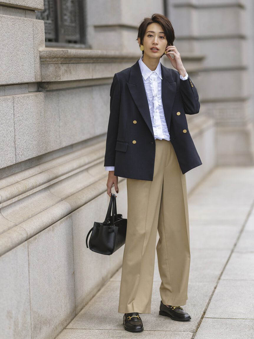 Mila Owen「金釦ダブルブレストブレザー」|テーラードジャケット|