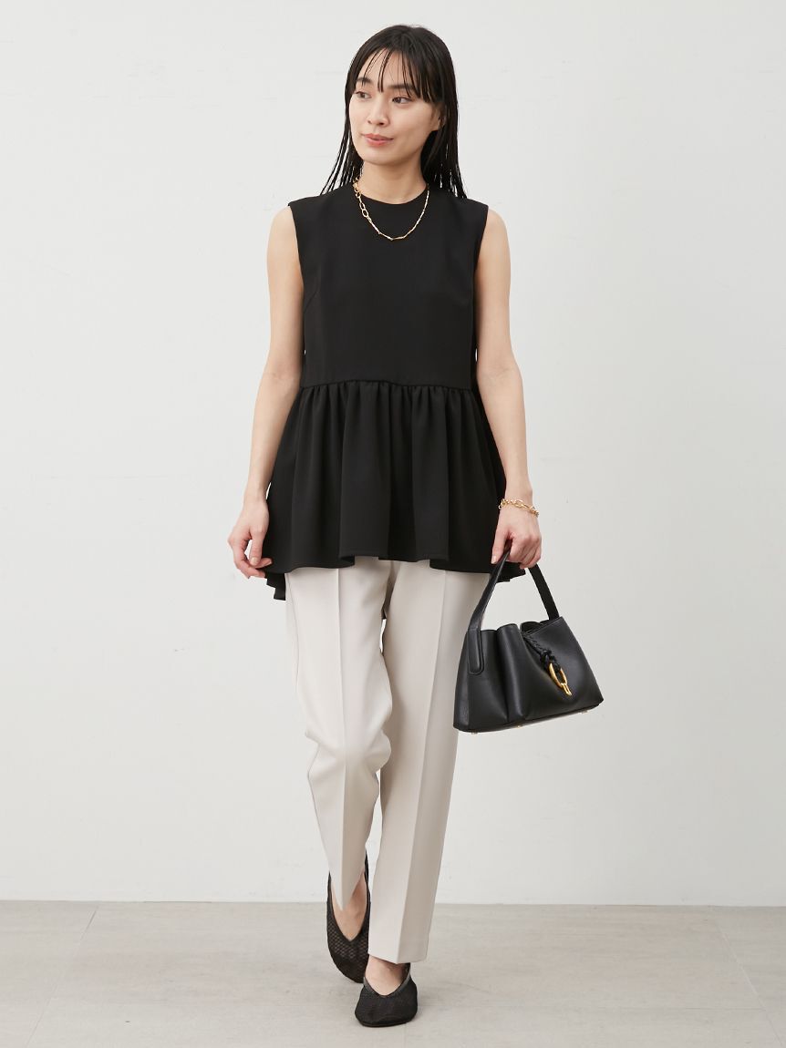 Mila Owen「後あきテールヘムペプラムカットソーブラウス」|シャツ・ブラウス|