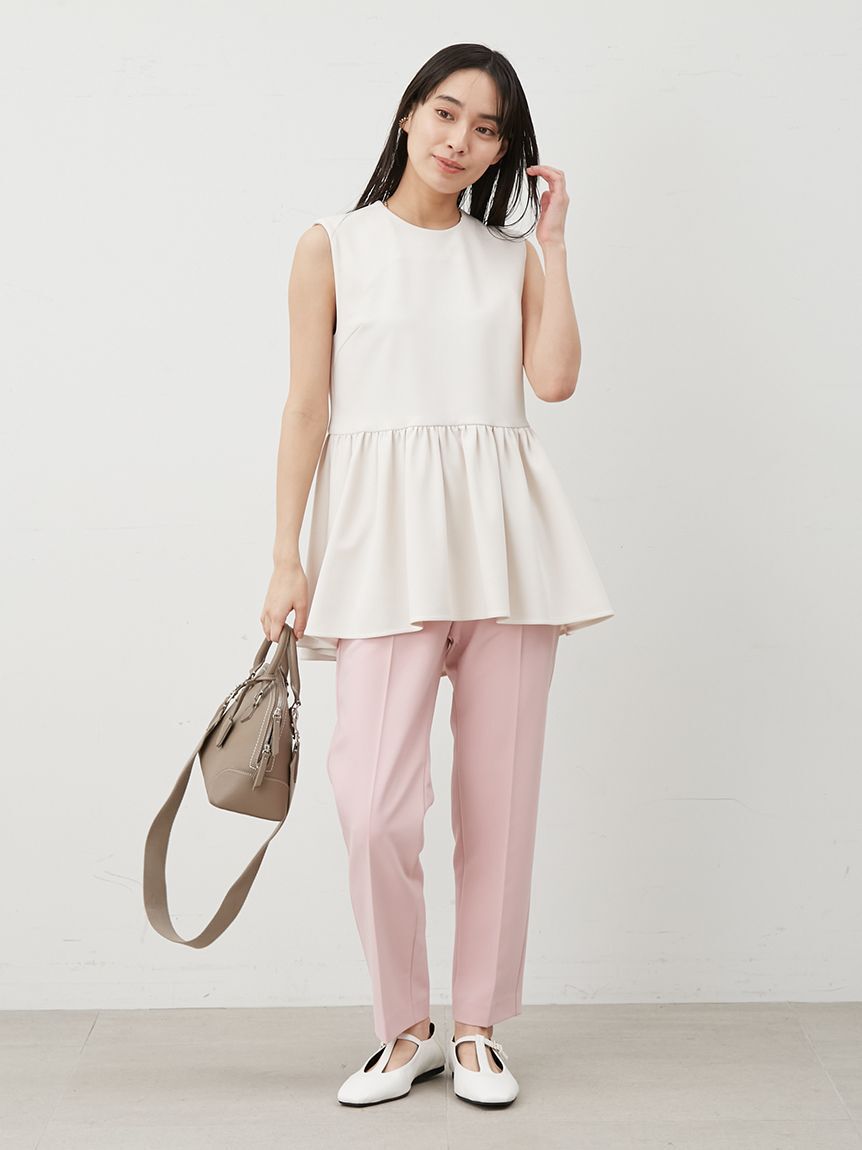 Mila Owen「後あきテールヘムペプラムカットソーブラウス」|シャツ・ブラウス|