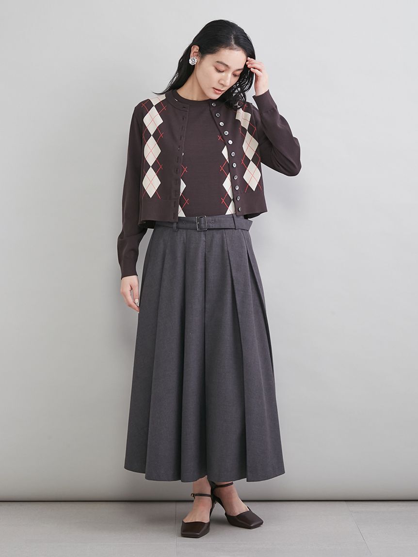 Mila Owen「プリーツスカートニットドッキングワンピース」|ワンピース|