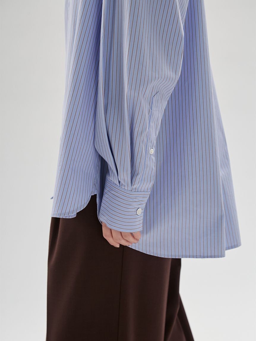 emmi atelier「【ONLINE限定カラーあり】ストライプベーシックシャツ」|シャツ・ブラウス|