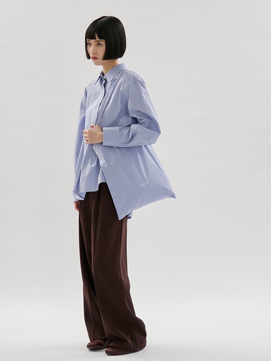 emmi atelier「【ONLINE限定カラーあり】ストライプベーシックシャツ」|シャツ・ブラウス|