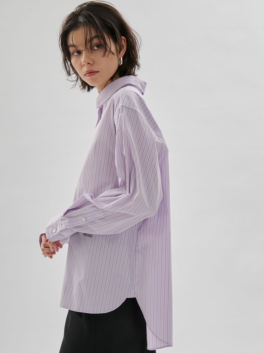 emmi atelier「【ONLINE限定カラーあり】ストライプベーシックシャツ」|シャツ・ブラウス|