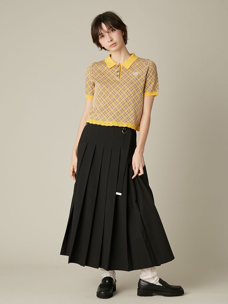 FURFUR「チェックジャガードニットポロ」|ニット・セーター|