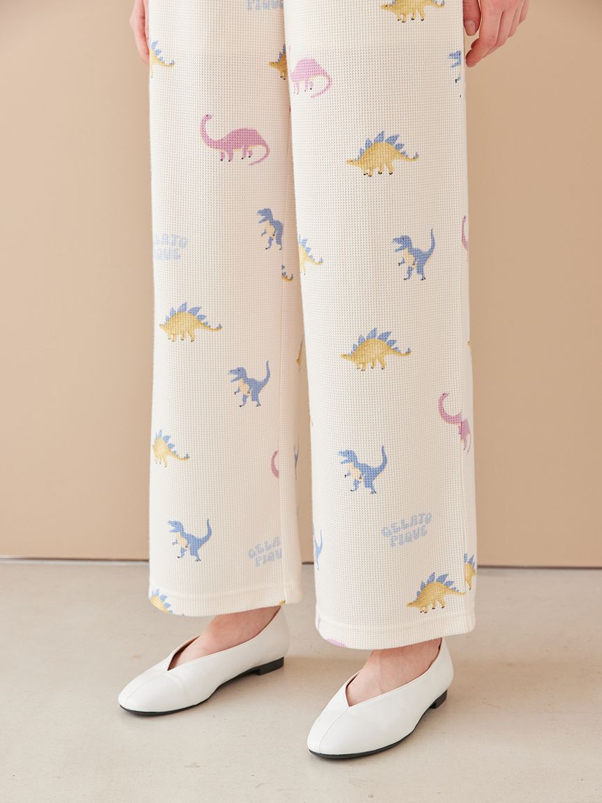 gelato pique「【ラッピング済み】エアリーモコダイナソージャガードプルオーバー&総柄ロングパンツSET」|ルームウェア|