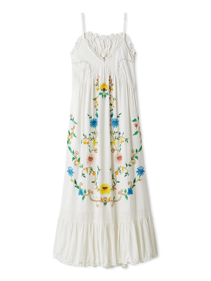 SNIDEL「フラワーエンブロイダリーマキシワンピース」|ワンピース|
