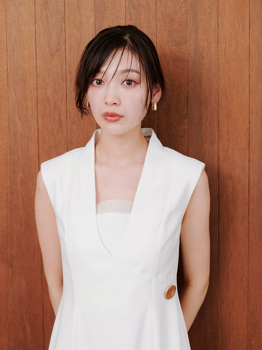 SNIDEL「レイヤードライクジレワンピース」|ワンピース|