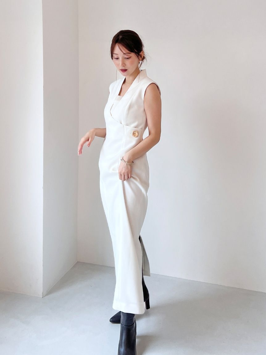 SNIDEL「レイヤードライクジレワンピース」|ワンピース|