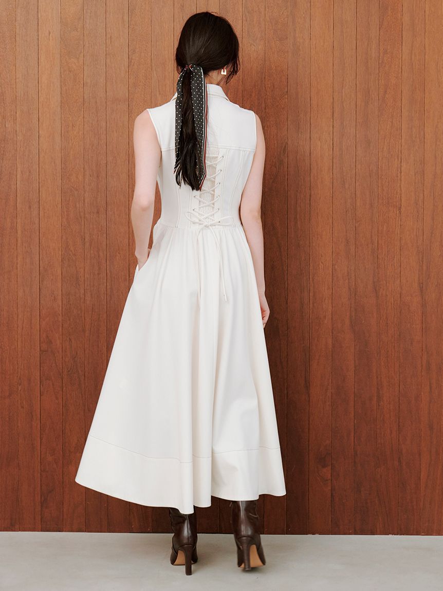 SNIDEL「Sustainableコルセットディテールシャツワンピース」|ワンピース|