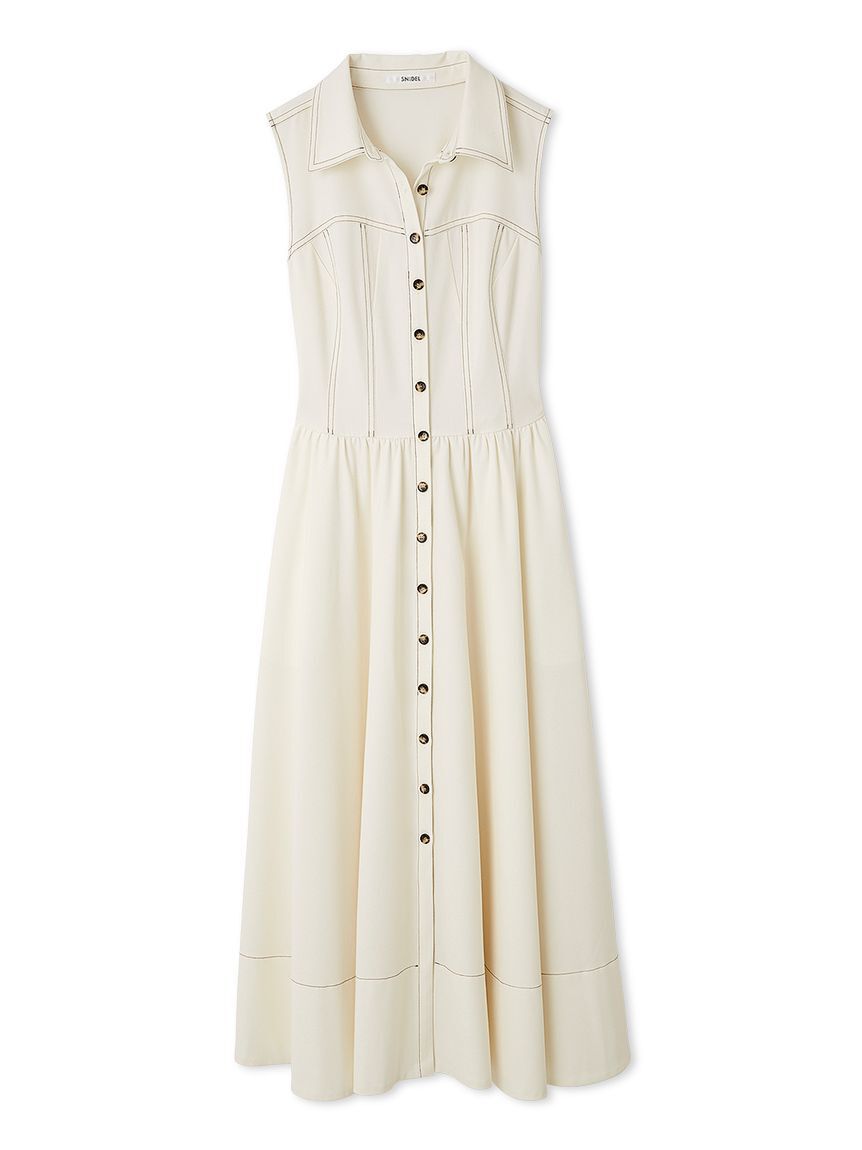 SNIDEL「Sustainableコルセットディテールシャツワンピース」|ワンピース|