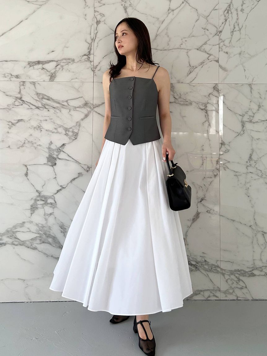 SNIDEL「キャミジレセットスカート」|ワンピース|