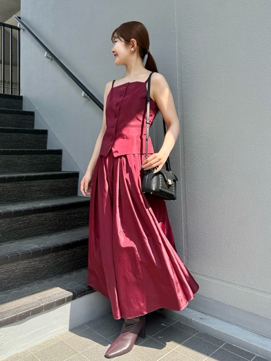 SNIDEL「キャミジレセットスカート」|ワンピース|