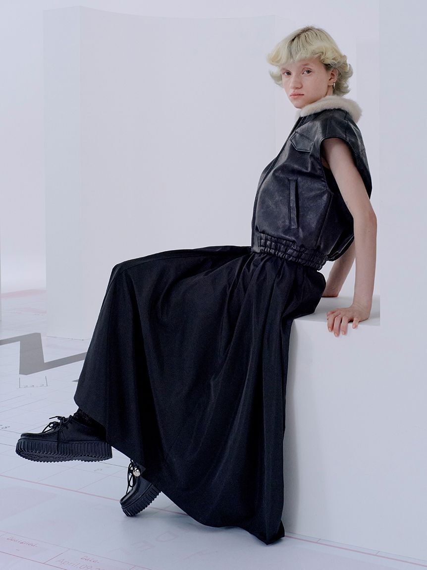 SNIDEL「キャミジレセットスカート」|ワンピース|