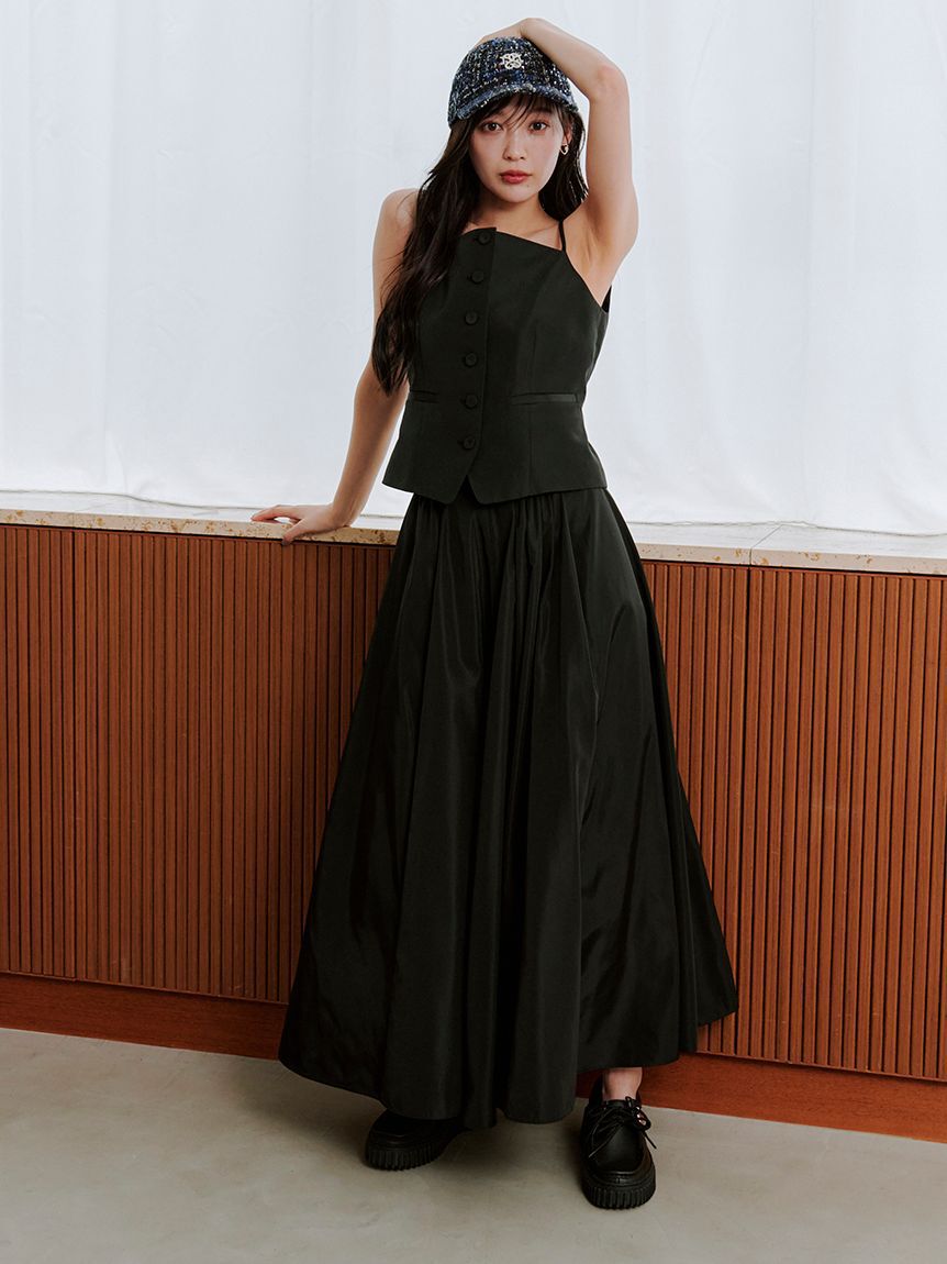 SNIDEL「キャミジレセットスカート」|ワンピース|