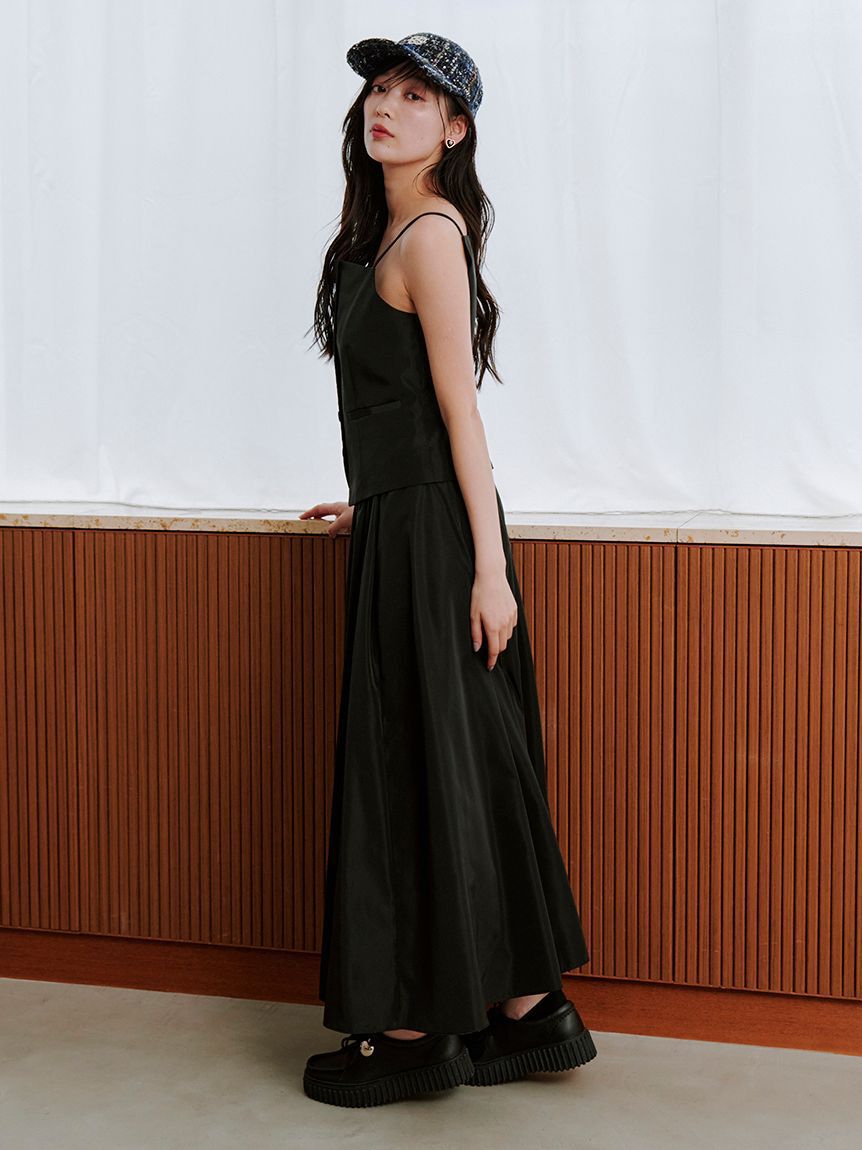 SNIDEL「キャミジレセットスカート」|ワンピース|