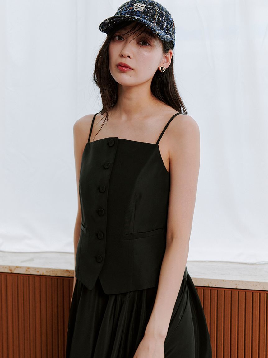 SNIDEL「キャミジレセットスカート」|ワンピース|