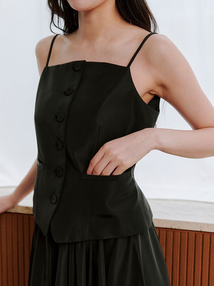 SNIDEL「キャミジレセットスカート」|ワンピース|