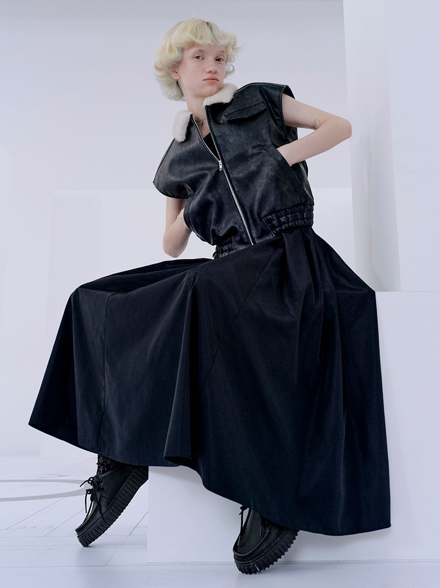 SNIDEL「キャミジレセットスカート」|ワンピース|