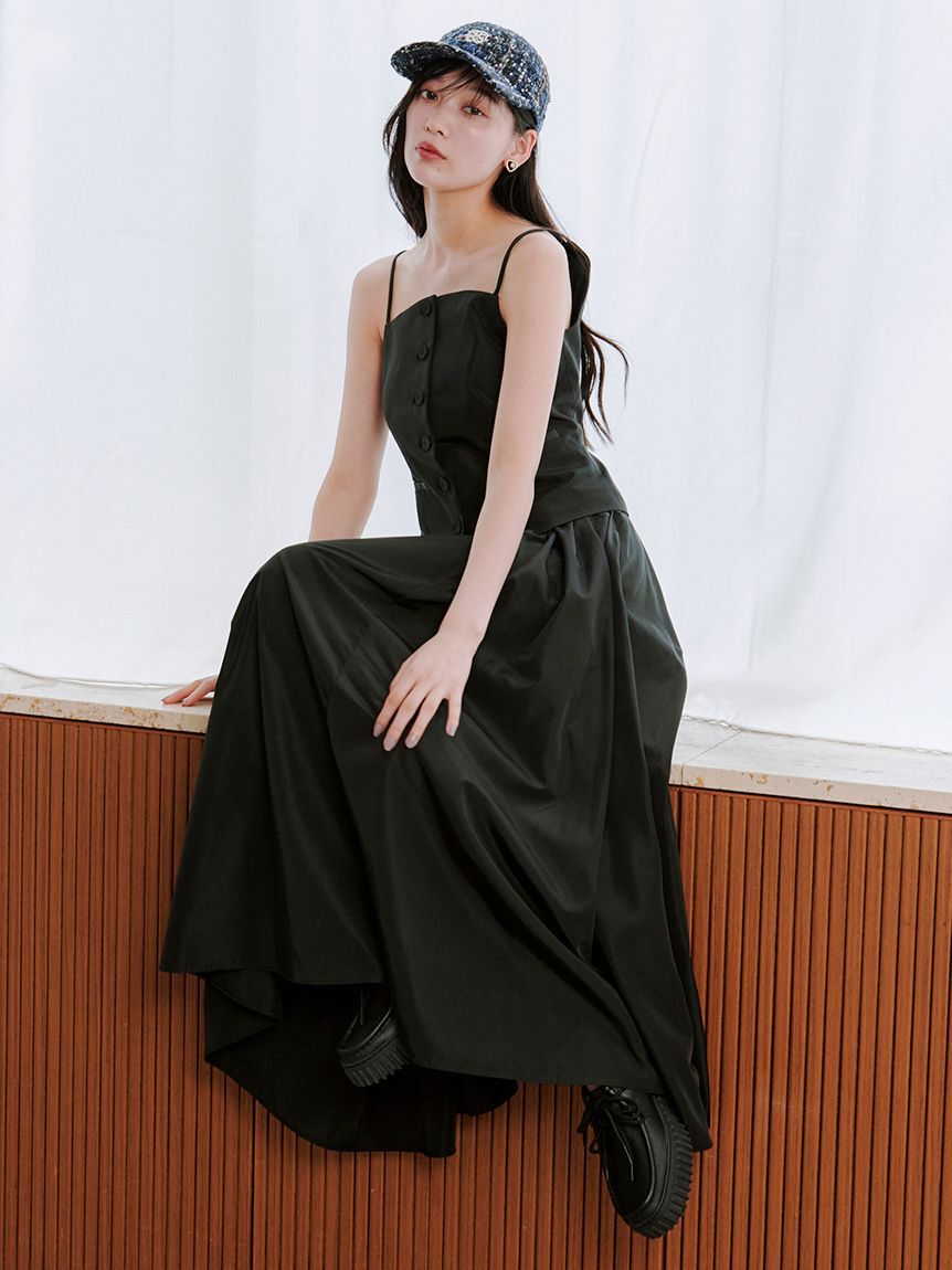 SNIDEL「キャミジレセットスカート」|ワンピース|