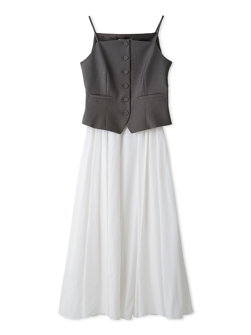 SNIDEL「キャミジレセットスカート」|ワンピース|