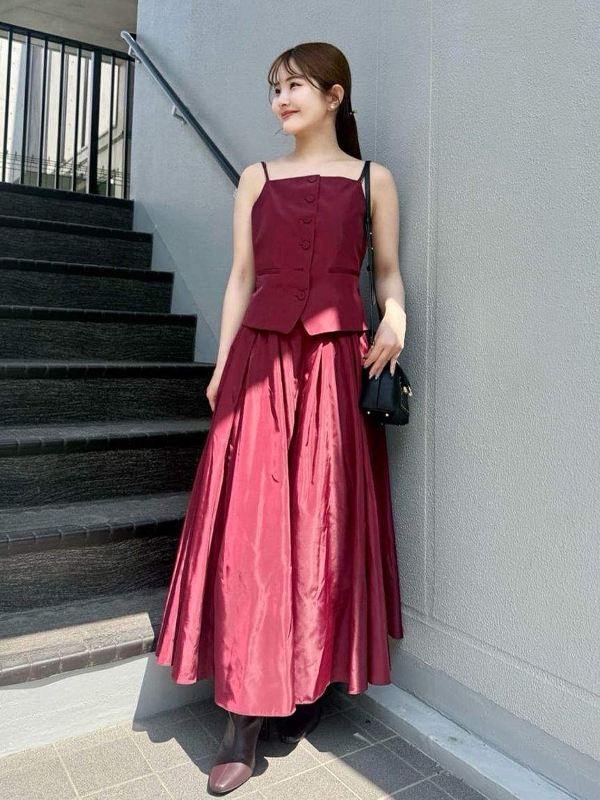 SNIDEL「キャミジレセットスカート」|ワンピース|WINE