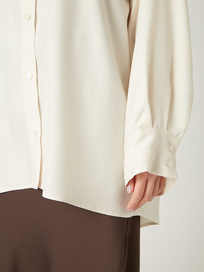 FRAY I.D「ウォッシャブルクールサテンシャツ／ウォッシャブル・接触冷感」|シャツ・ブラウス|