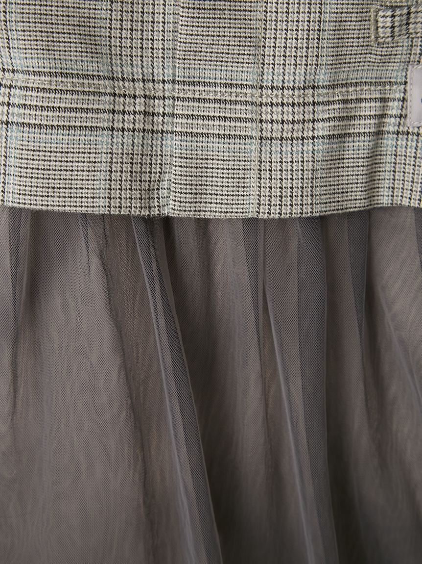 FRAY I.D「【FRAY I.D｜Dickies】チュールコンビジャンパードレス」|ドレス|