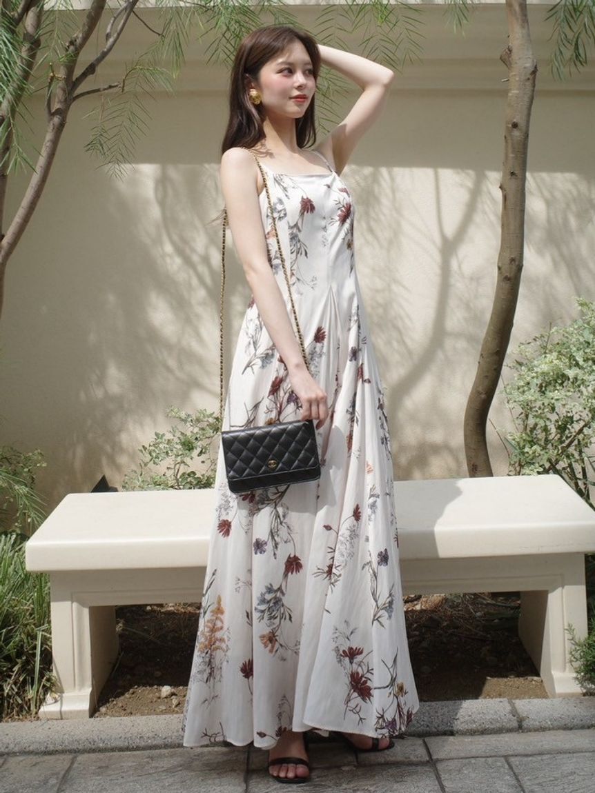 FRAY I.D「【00サイズ】ボタニカルプリントキャミソールワンピース／ウォッシャブル」|ワンピース|