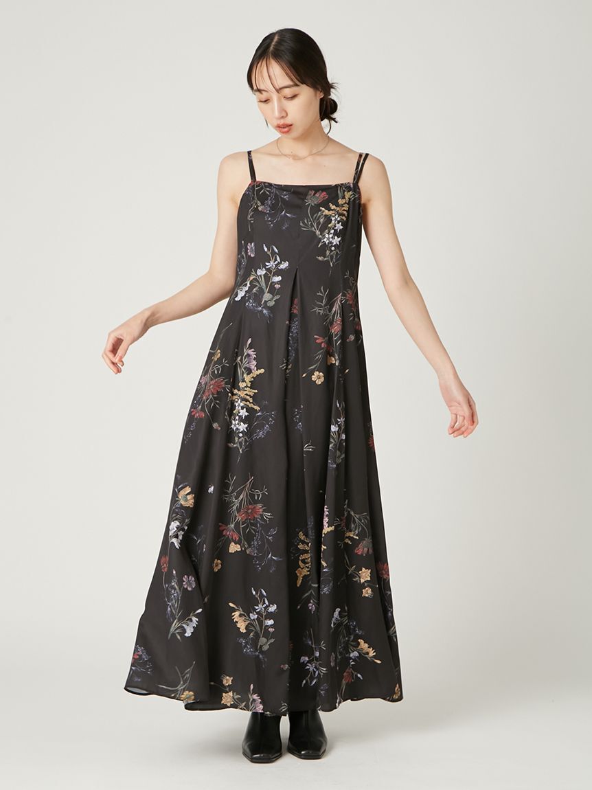 FRAY I.D「【00サイズ】ボタニカルプリントキャミソールワンピース／ウォッシャブル」|ワンピース|