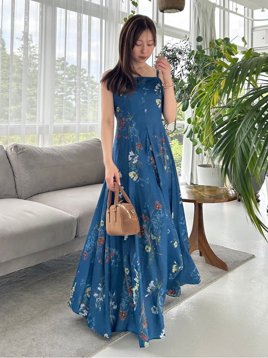 FRAY I.D「【00サイズ】ボタニカルプリントキャミソールワンピース／ウォッシャブル」|ワンピース|