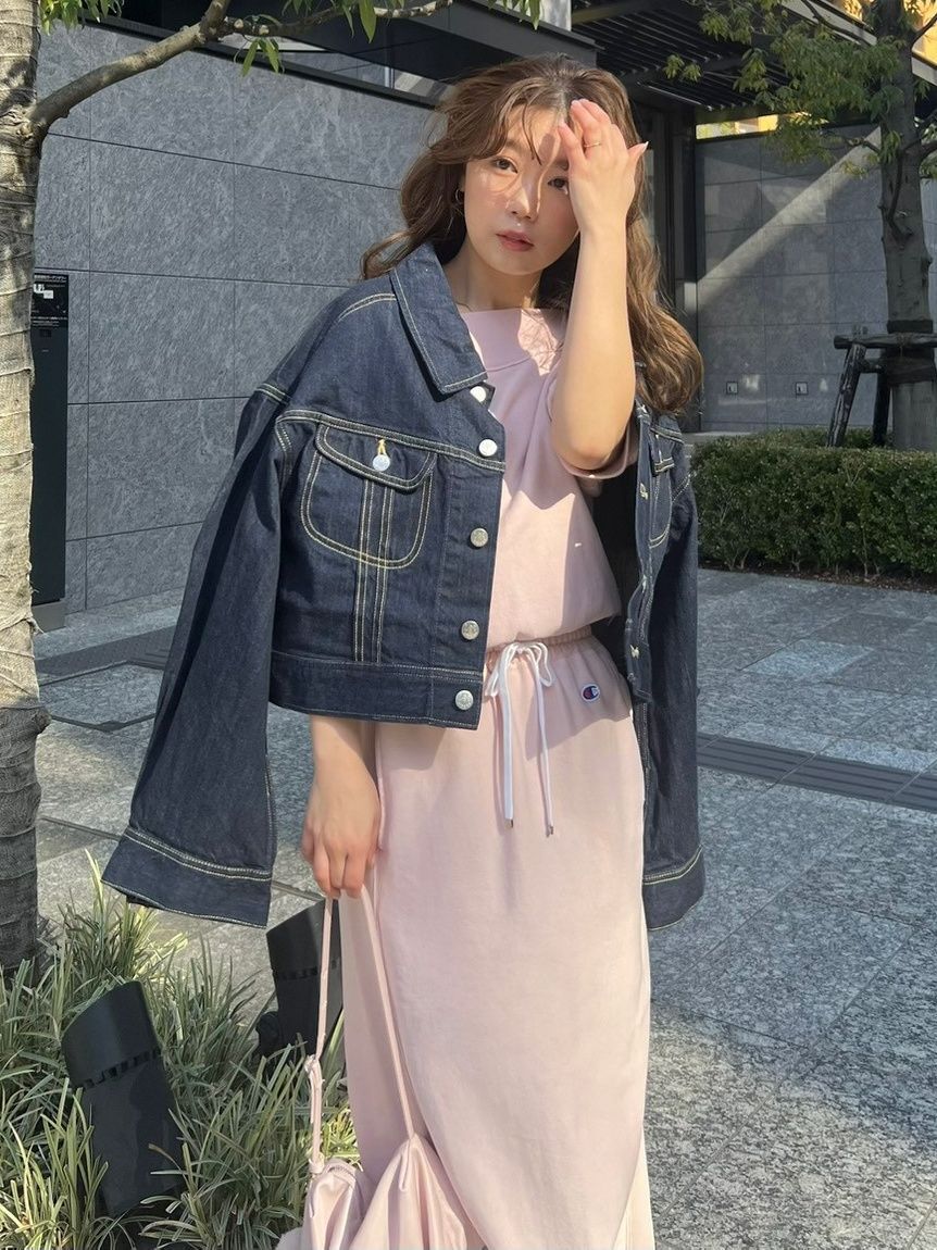 FRAY I.D「【FRAY I.D｜Champion】パフスリーブオフショルスウェット」|スウェット・ジャージ|