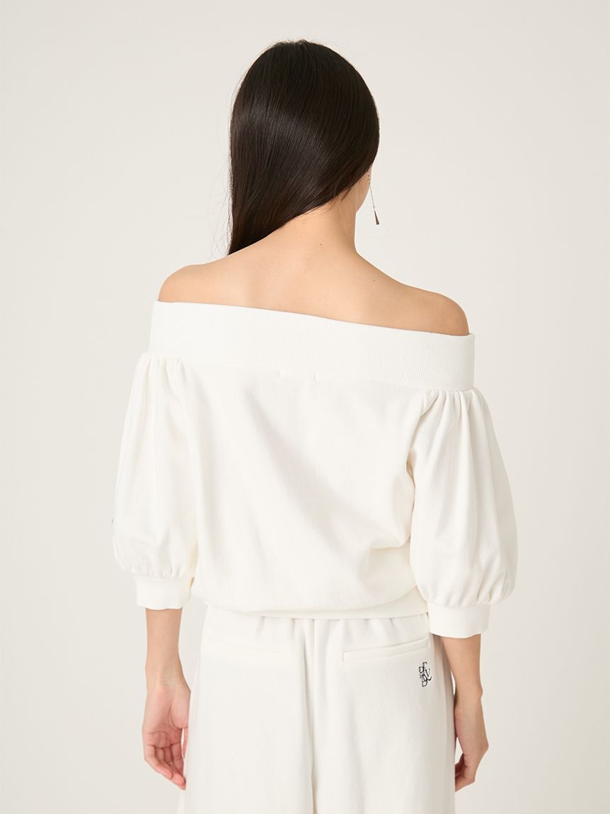 FRAY I.D「【FRAY I.D｜Champion】パフスリーブオフショルスウェット」|スウェット・ジャージ|