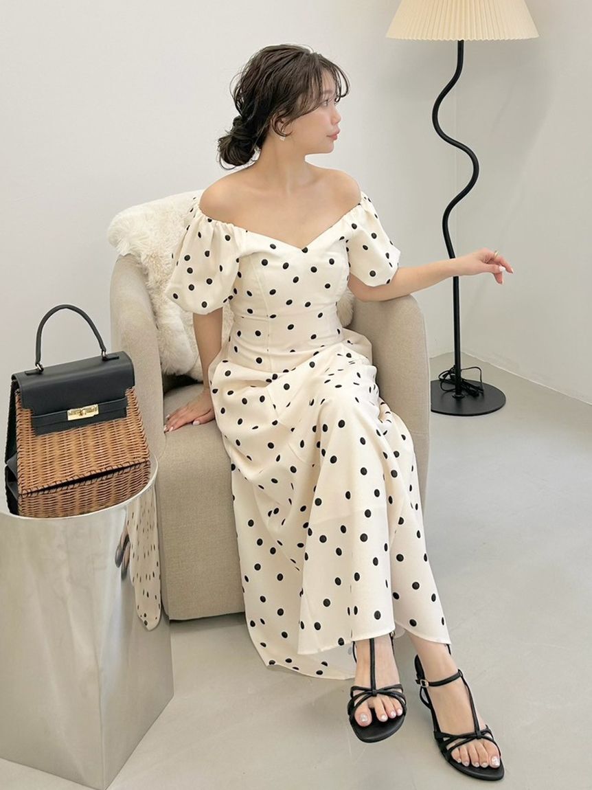 FRAY I.D「【00サイズあり】ボリュームパフスリーブワンピース」|ワンピース|