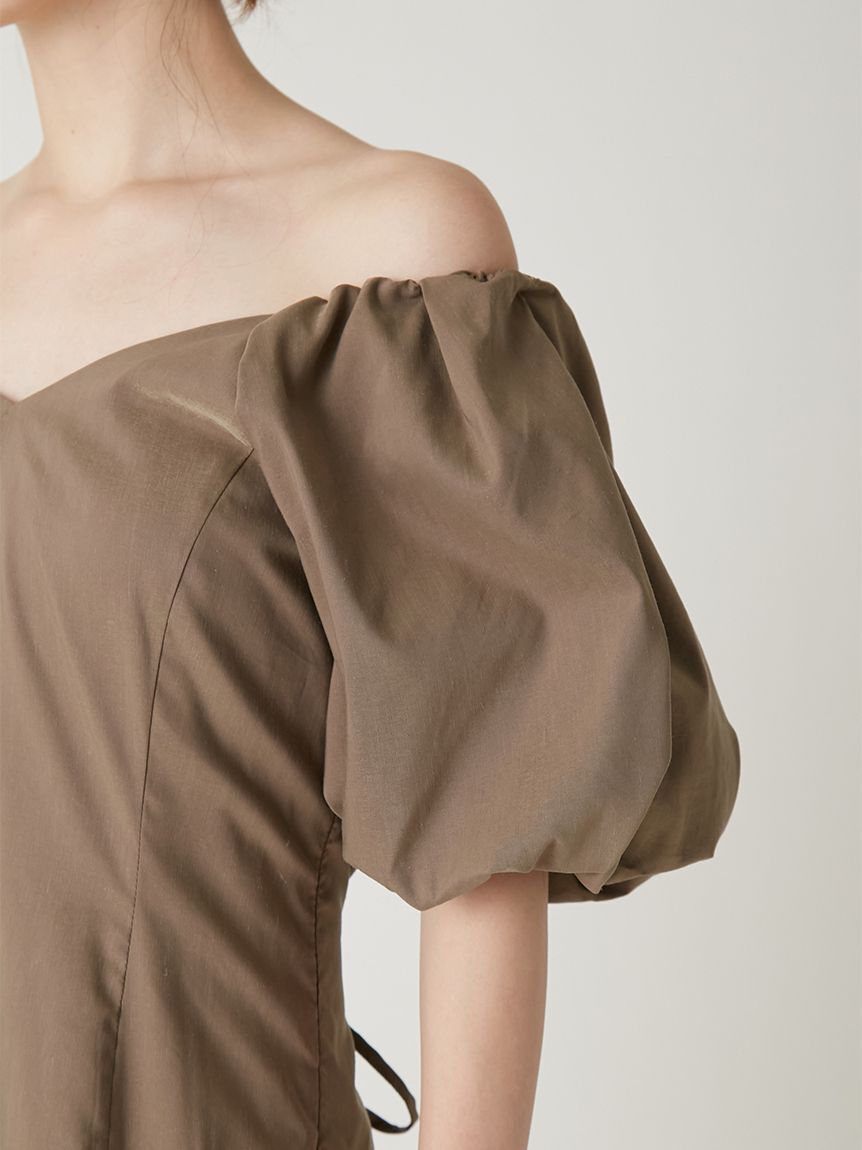 FRAY I.D「【00サイズあり】ボリュームパフスリーブワンピース」|ワンピース|