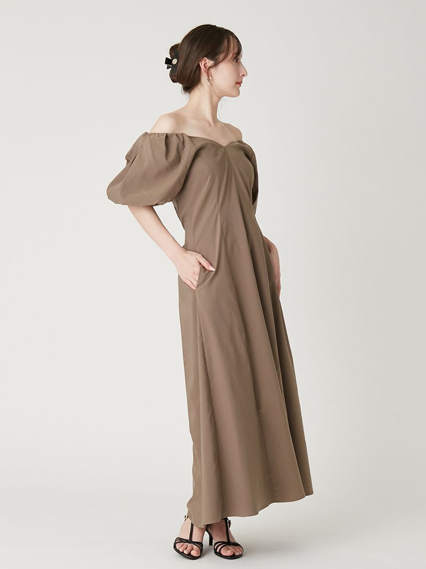 FRAY I.D「【00サイズあり】ボリュームパフスリーブワンピース」|ワンピース|