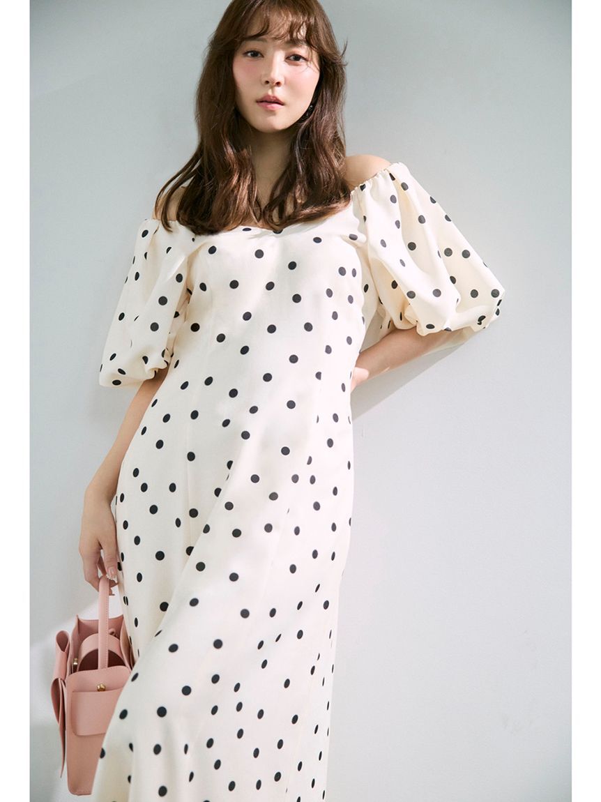 FRAY I.D「【00サイズあり】ボリュームパフスリーブワンピース」|ワンピース|