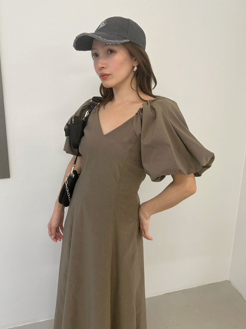 FRAY I.D「【00サイズあり】ボリュームパフスリーブワンピース」|ワンピース|