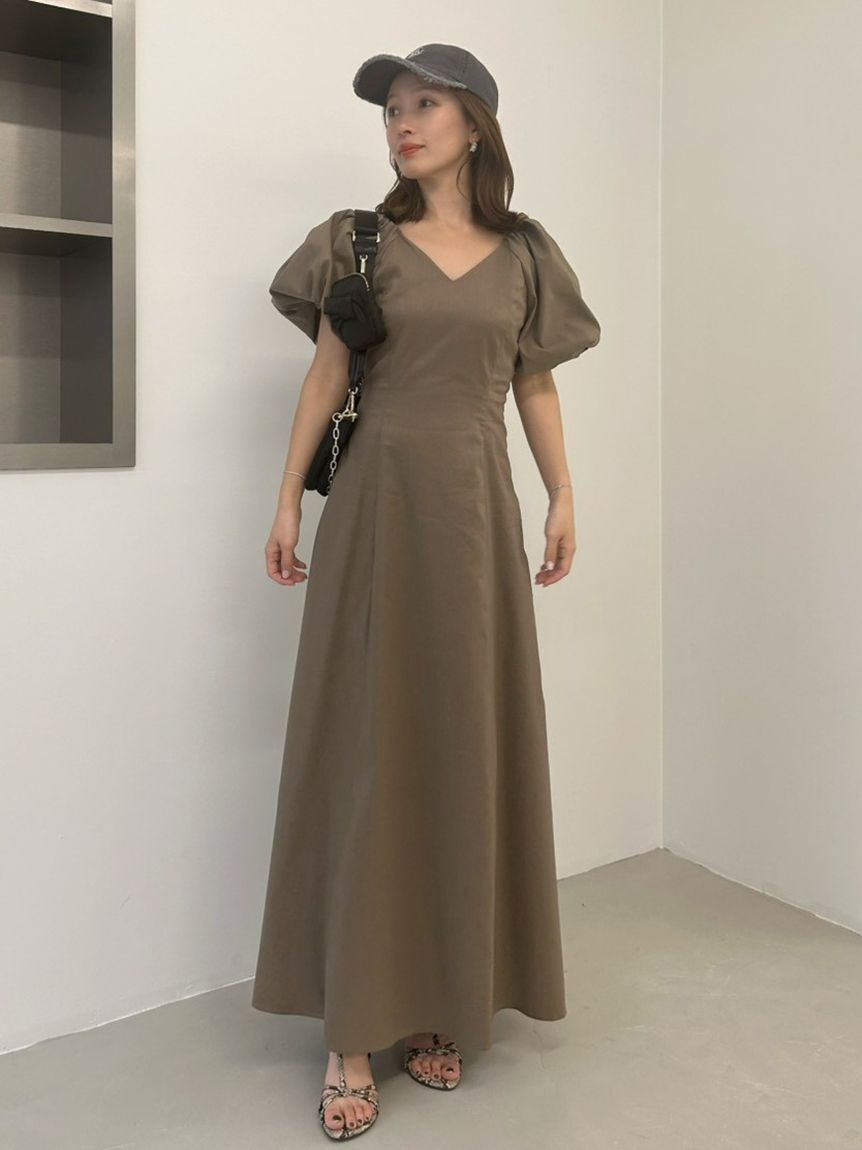 FRAY I.D「【00サイズあり】ボリュームパフスリーブワンピース」|ワンピース|MOC