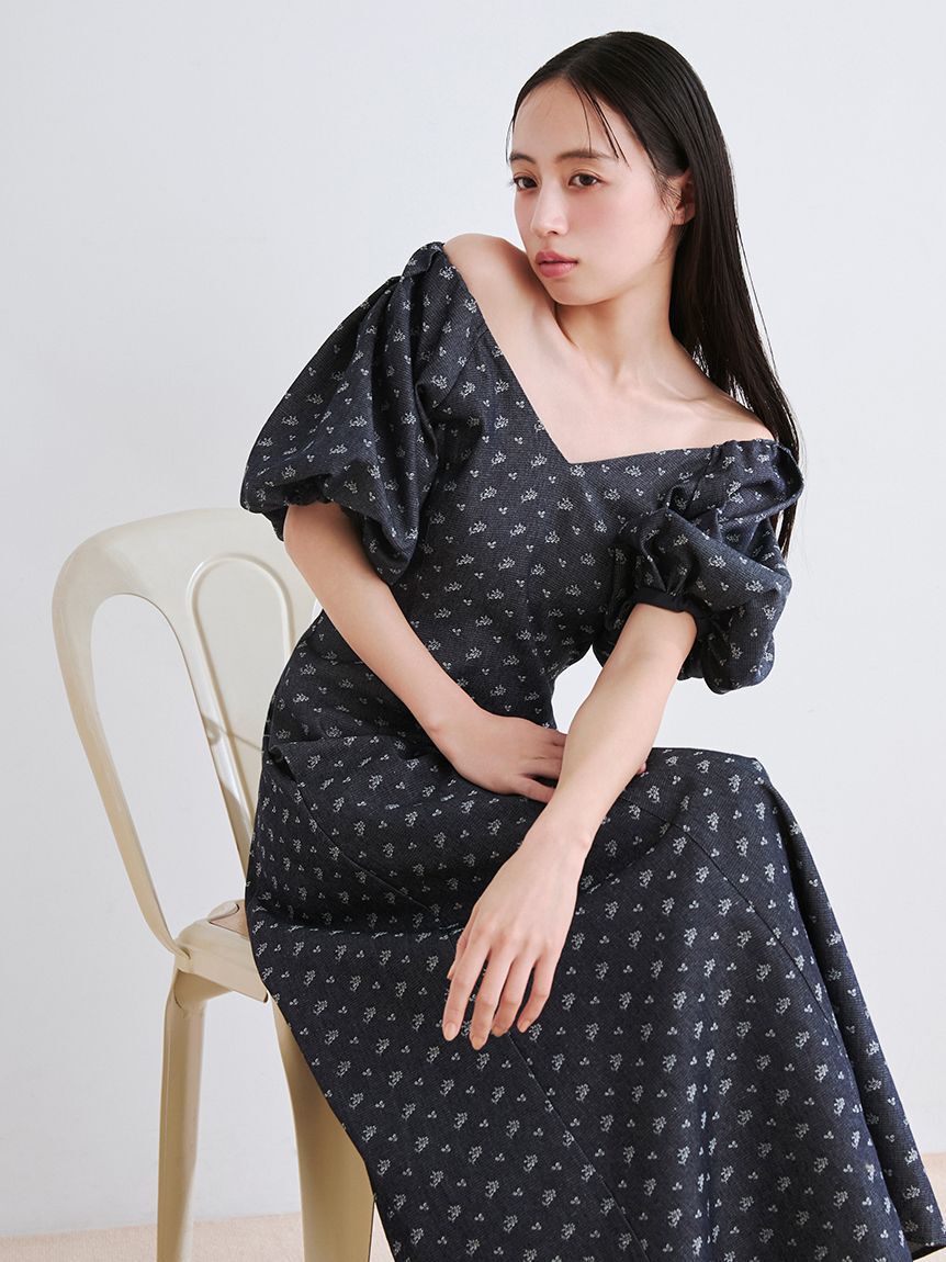 FRAY I.D「【00サイズあり】ボリュームパフスリーブワンピース」|ワンピース|IND