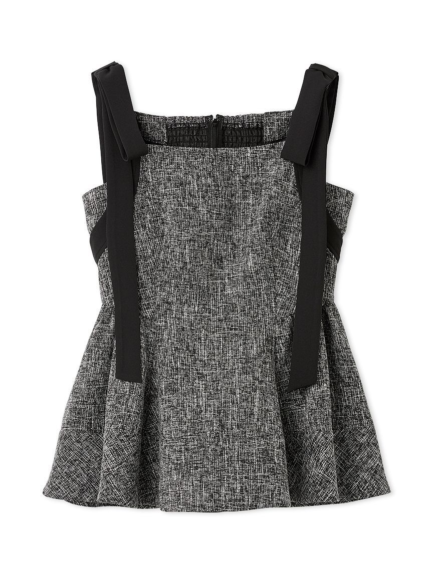 FRAY I.D「【WEB限定】リボンペプラムトップス／ウォッシャブル」|シャツ・ブラウス|