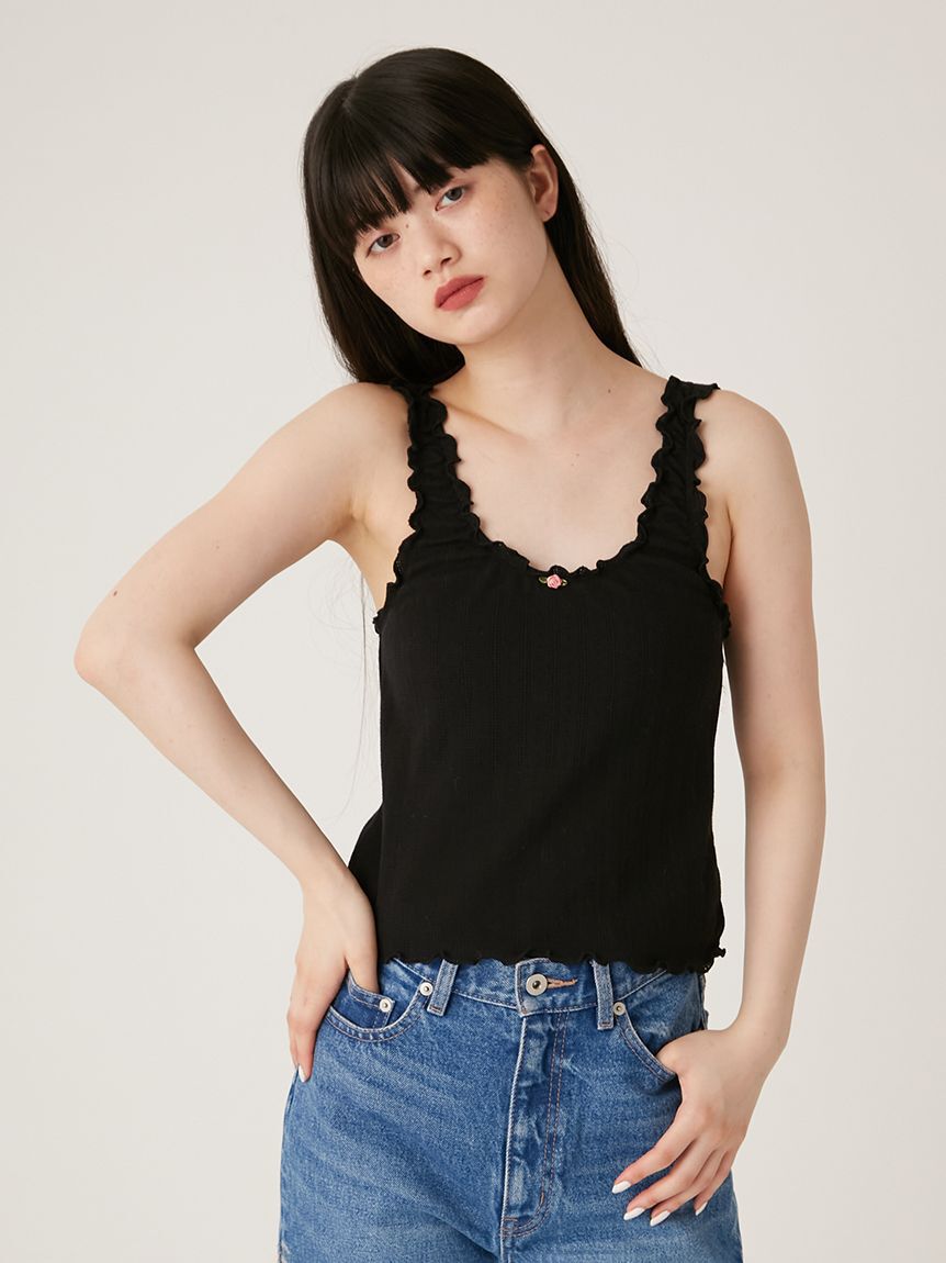 LILY BROWN Lingerie「【LILY BROWN Lingerie】コットンフリルタンク」|タンクトップ|