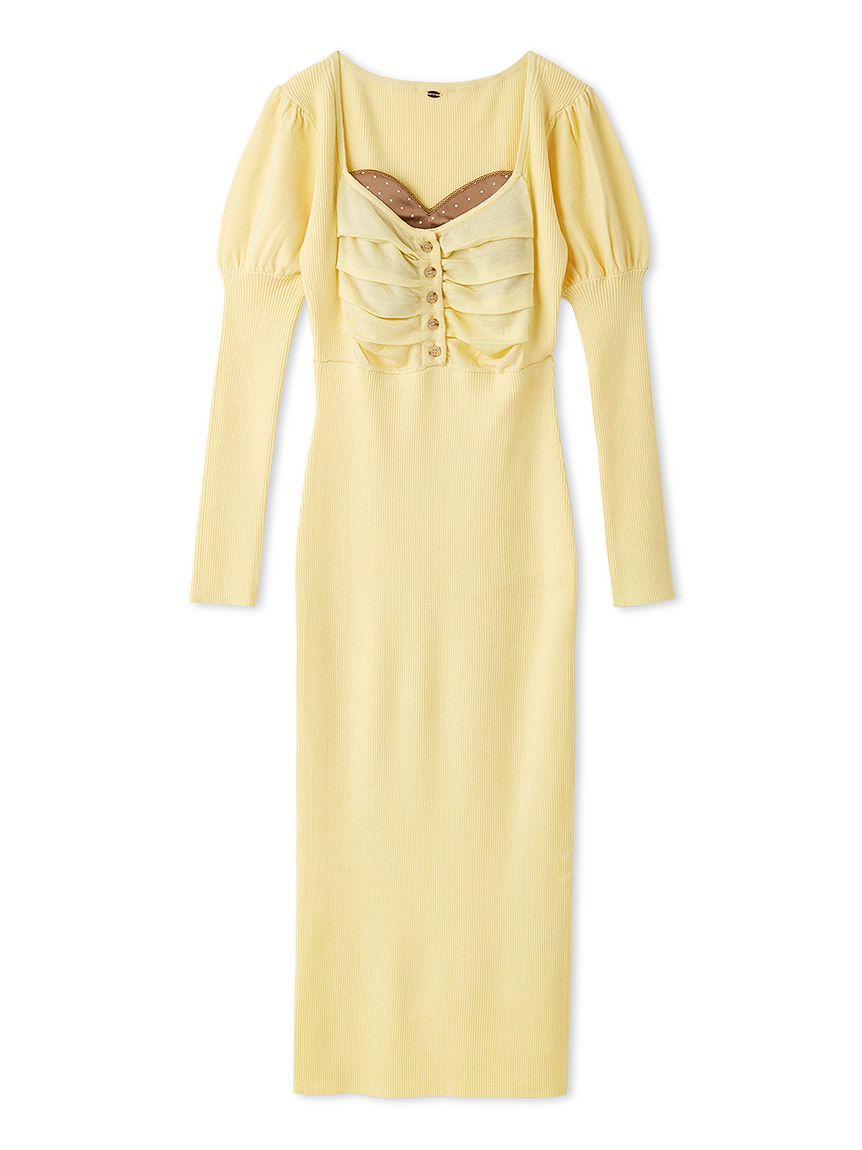 LILY BROWN「ニットドッキングビスチェワンピース」|ワンピース|