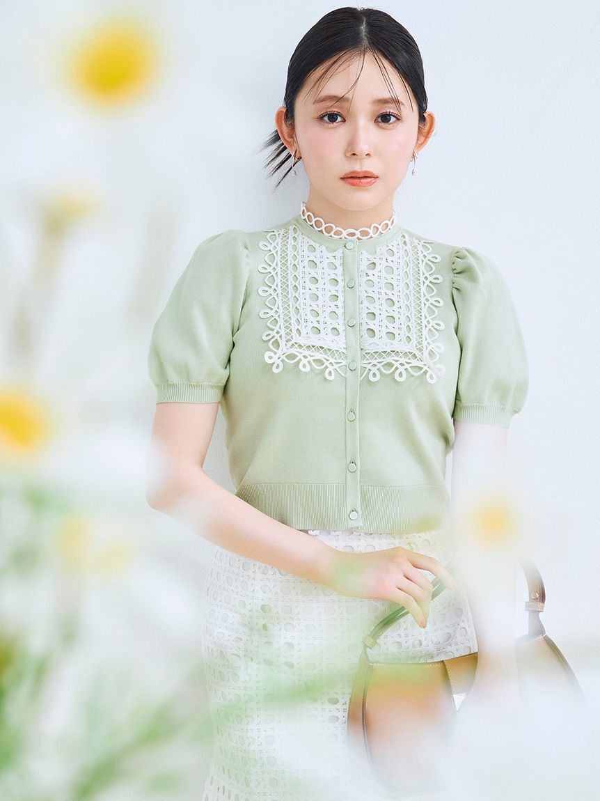 CELFORD「ビブヨークレースカーディガン」|カーディガン|