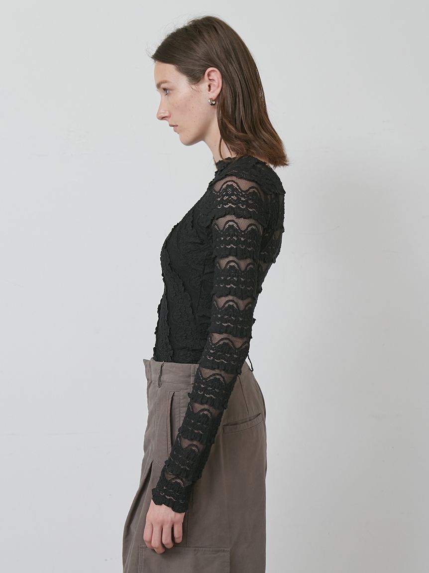 styling/「ラッフルレース2WAYシアートップス」|Tシャツ・カットソー|