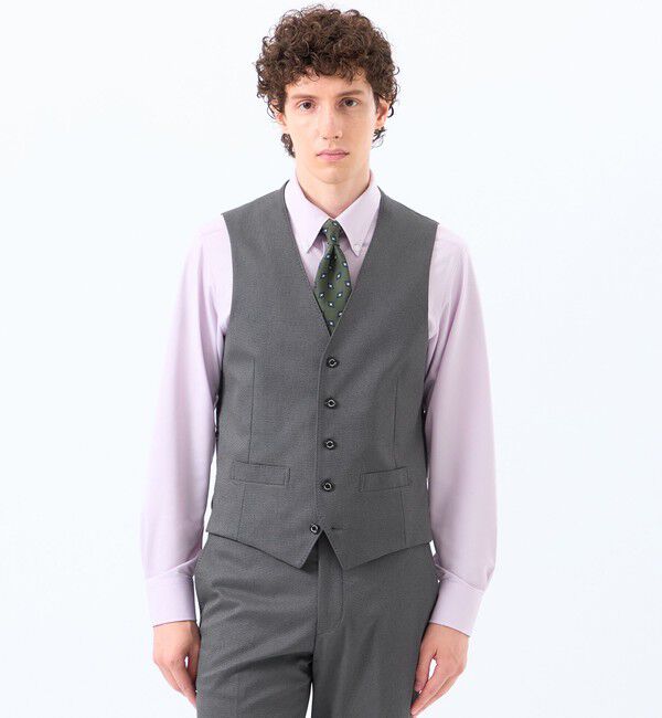 MACKINTOSH PHILOSOPHY「トロッター ウェストコート#000（ナンバーゼロ）バーズアイストレッチ　リサイクル」|その他|グレー