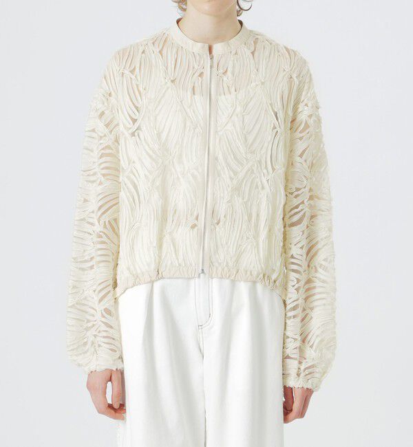  「エンブロイダリーチュールブルゾン」|ブルゾン・スタジャン|