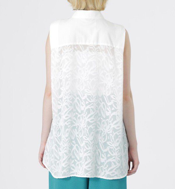 「ジャカードノースリーブブラウス」|シャツ・ブラウス|