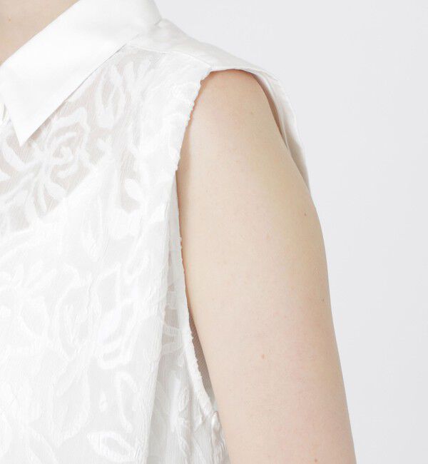  「ジャカードノースリーブブラウス」|シャツ・ブラウス|