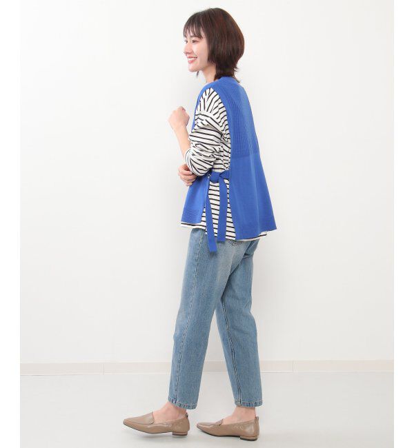 ikka「サイドリボンニットベスト」|ニット・セーター|