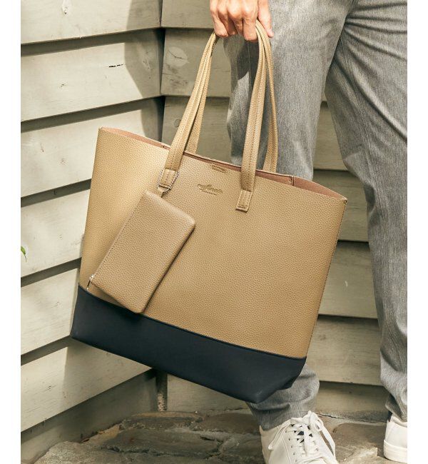 ikka「バイカラーシュリンクトートバッグ」|その他|